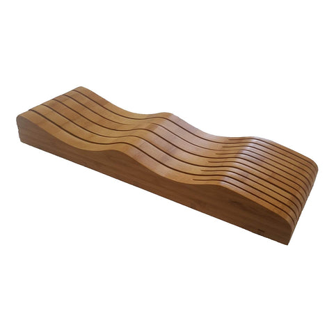 In drawer knife block - Bamboo in drawer knife holder - Fits small drawers - Safely stores and protects sharp edges -Fits in small drawers - 11 to 15 knife - Fits long and short knives