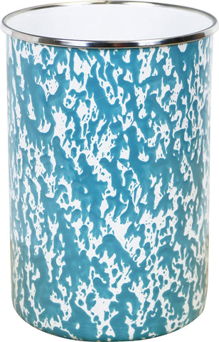 Calypso Basics Marble Enamel Utensil Holder, Turquoise