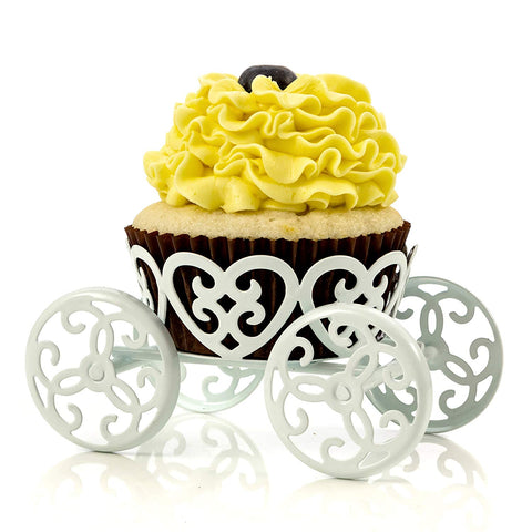 4-Pack Single Count Princess Carriage Cupcake Stand Holder Display by Cooking Upgrades