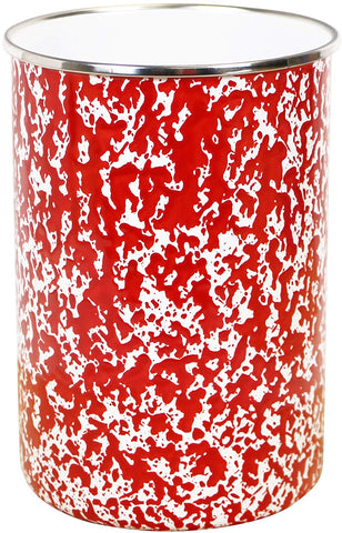 Calypso Basics Marble Enamel Utensil Holder, Red